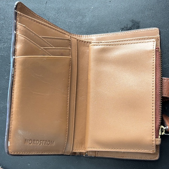 Nordstrom Brown Leather Card Holder - Picture 1 of 2